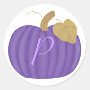 Purple Pumpkin Monogram Wedding Seals
