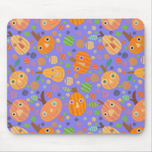Purple Pumpkin Patch Mouse Mat
