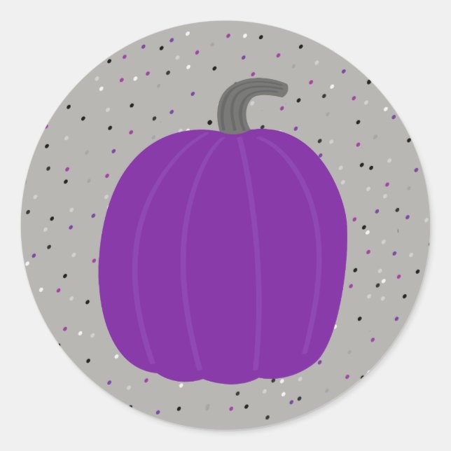 Purple Pumpkin Sticker (Front)