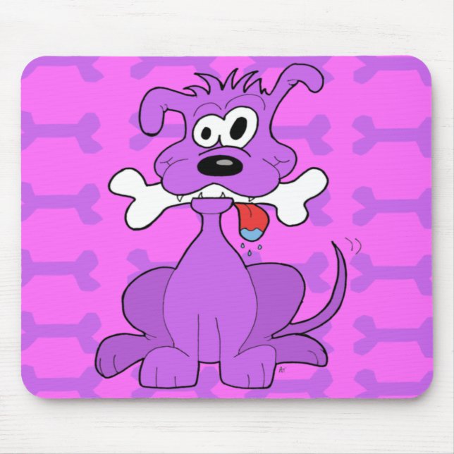 Purple Puppy Mousepad (Horizontal) (Front)