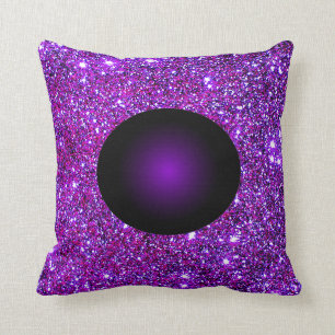Purple Purple Sparkle Optical Illusion Art Cushion