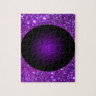Purple Purple Sparkle Optical Illusion Art Jigsaw Puzzle