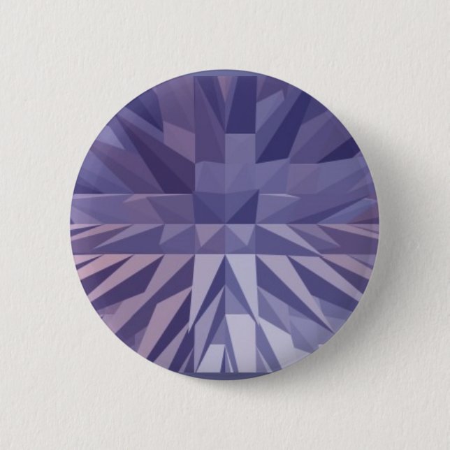 Purple Pyramids Pinback 6 Cm Round Badge (Front)