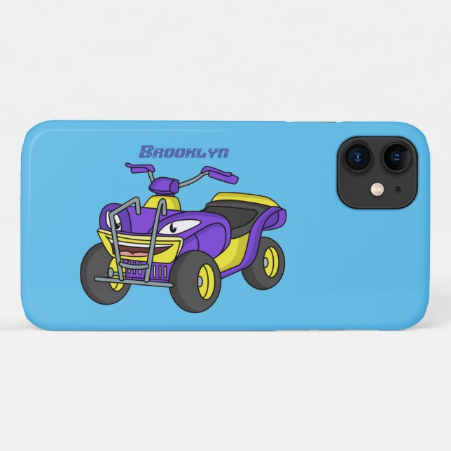 Purple Quad bike cartoon illustration  Case-Mate iPhone Case (Back (Horizontal))