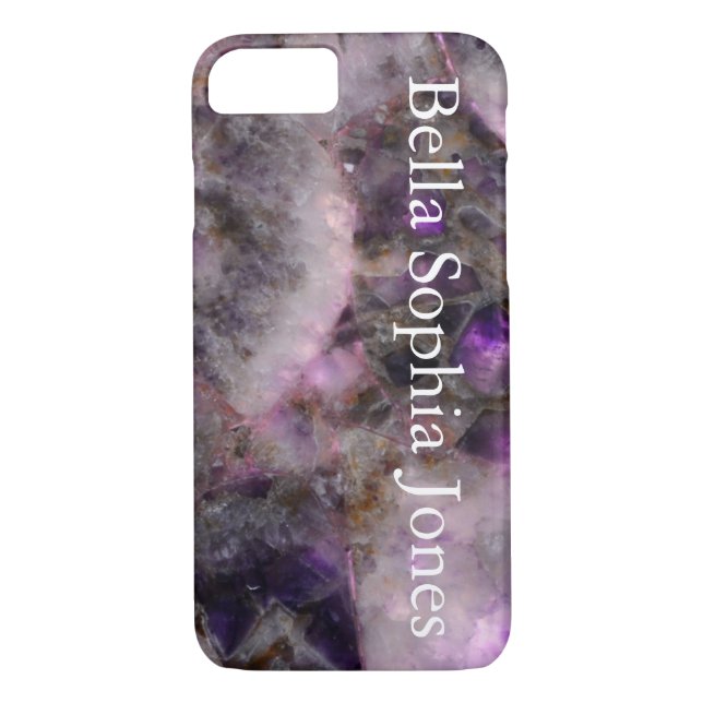 Purple Quartz -monogrammed Case-Mate iPhone Case (Back)