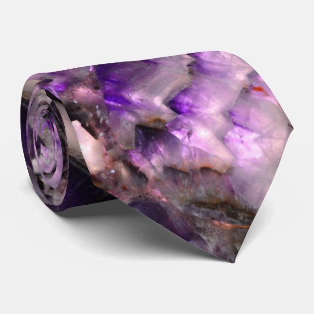 Purple Quartz Tie (Rolled)