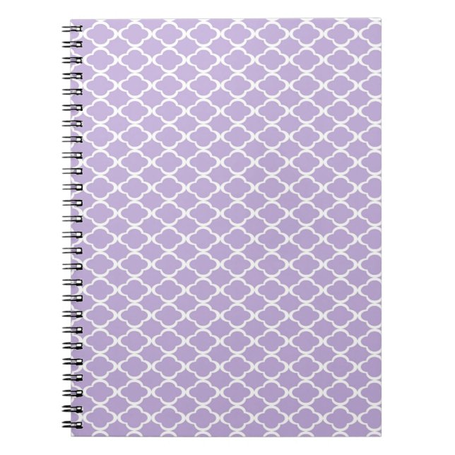 Purple Quatrefoil Notebook (Front)