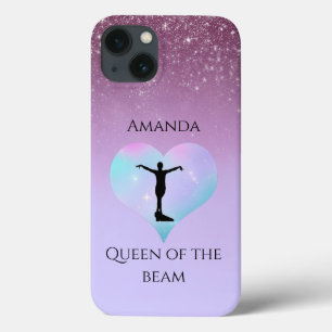 Purple Queen Of The Beam Gymnastics Personalised iPhone 13 Case