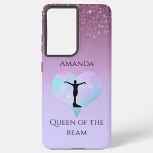 Purple Queen Of The Beam Gymnastics Personalised Samsung Galaxy Case