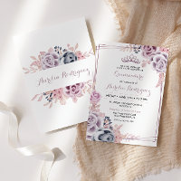 Purple Quinceanera Invitation Quinceanera Birthday