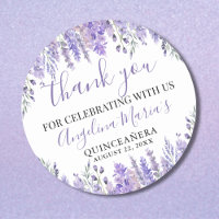 Purple Quinceanera Thank You