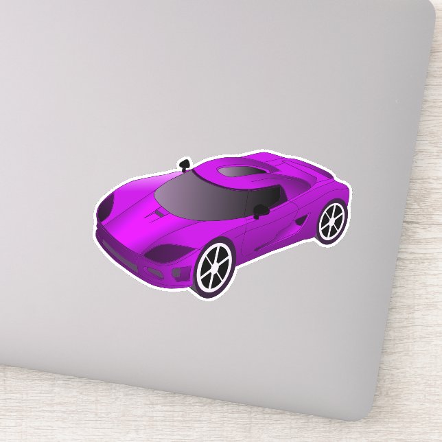 Purple Race Car Contour (Detail)