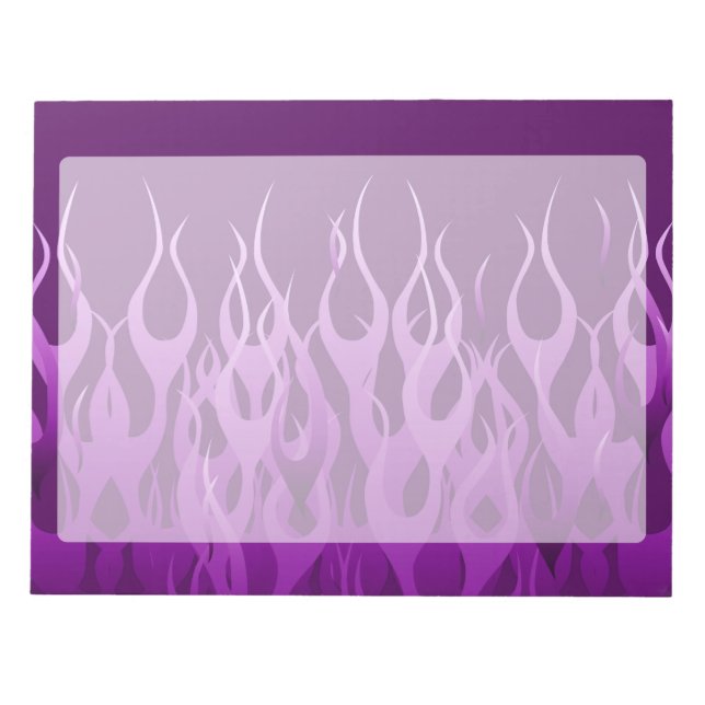 Purple Racing Flames Notepad (Front)