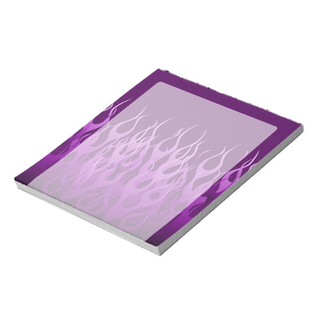 Purple Racing Flames Notepad (Rotated)