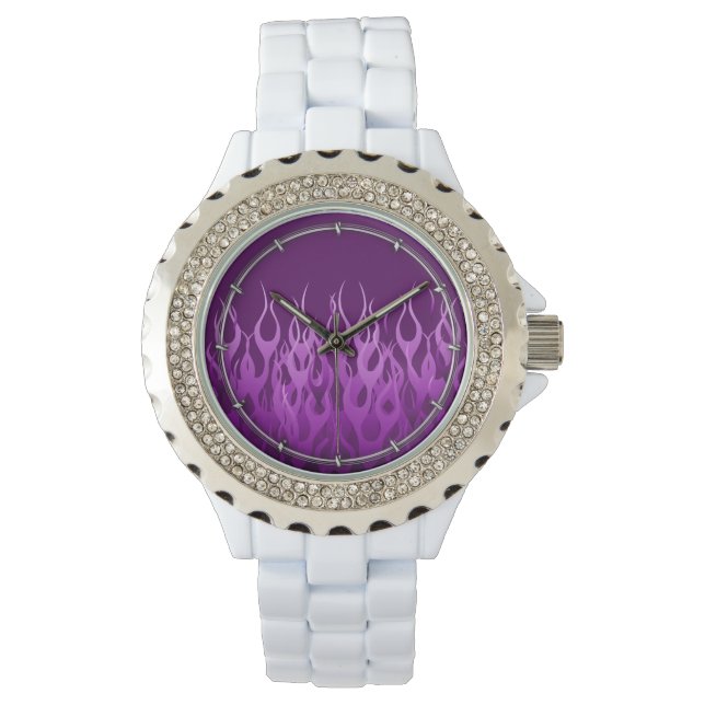 Purple Racing Flames Watch (Front)