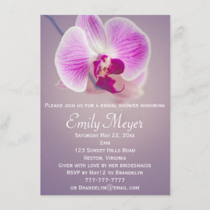 Purple Radiant Orchid Bridal Shower Invitation