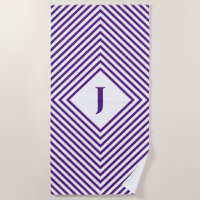 Purple Radiating Rhombuses with Central Letter