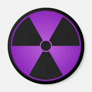 Purple Radiation Symbol Magnet