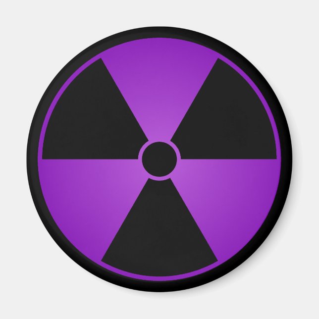 Purple Radiation Symbol Magnet (Front)