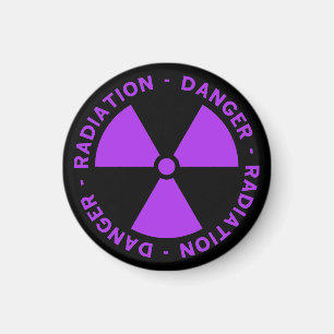 Purple Radiation Warning Magnet