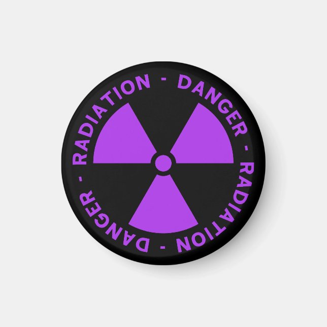 Purple Radiation Warning Magnet (Front)