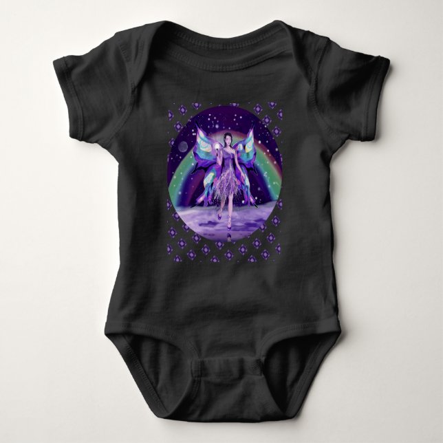 Purple Rain Fairy Baby Bodysuit (Front)