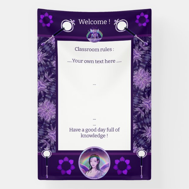 Purple rain Fairy Banner (Vertical)