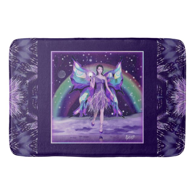Purple rain Fairy Bath Mat (Front)