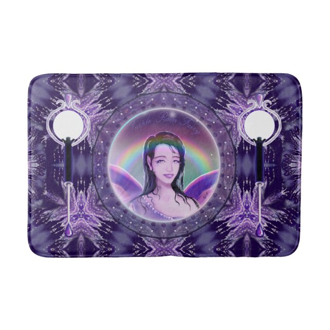 Purple rain Fairy Bath Mat (Front)