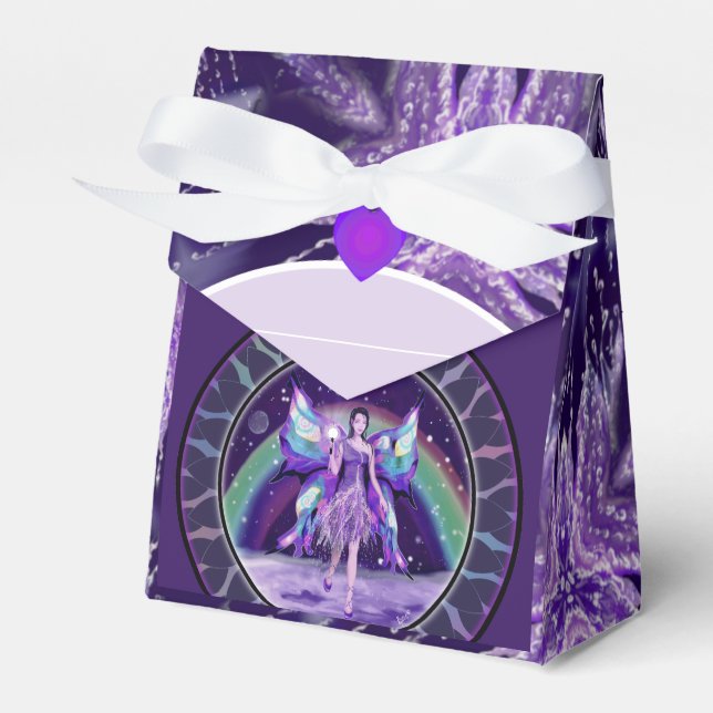 Purple Rain Fairy Favour Box (Front Side)