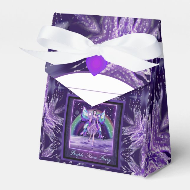 Purple rain fairy favour box (Front Side)