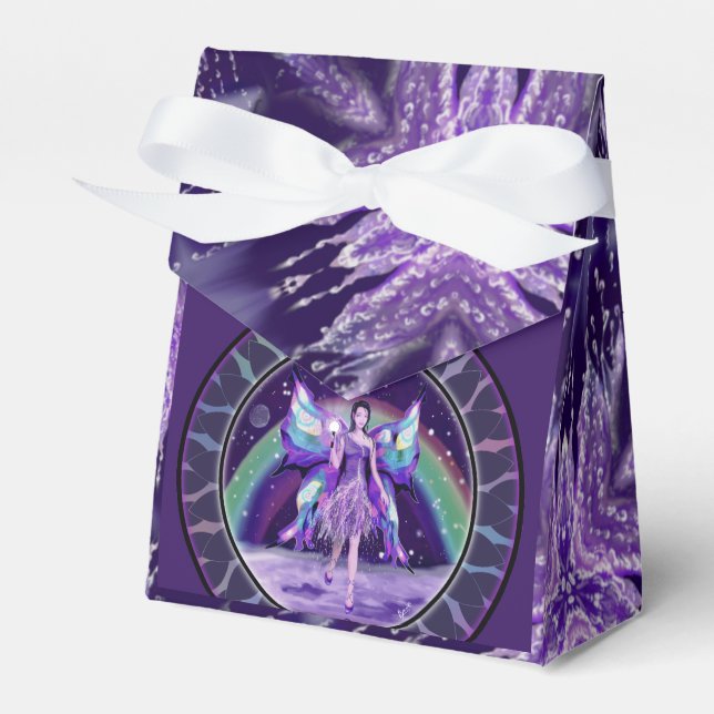Purple Rain Fairy Favour Box (Front Side)