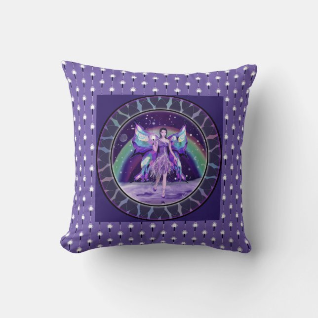 Purple Rain fairy Pillow Case (Front)