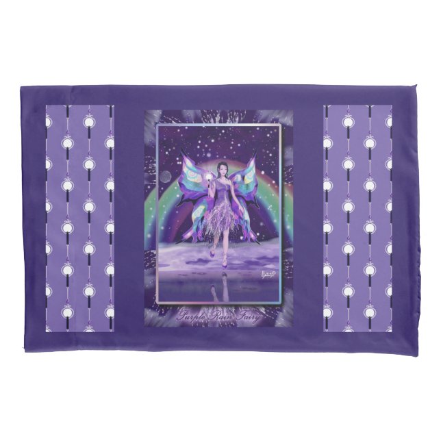 Purple Rain fairy Pillowcase (Front)