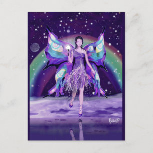 Purple Rain fairy Postcard
