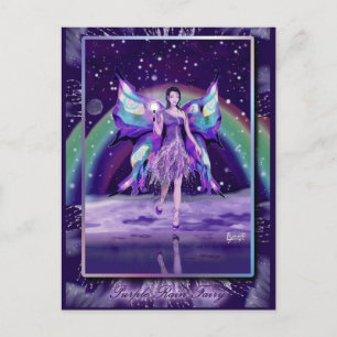 Purple Rain fairy Postcard