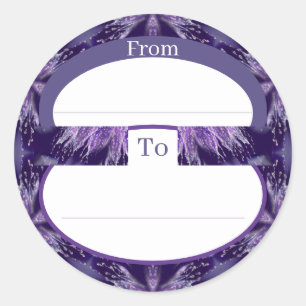 Purple Rain Fairy round sticker