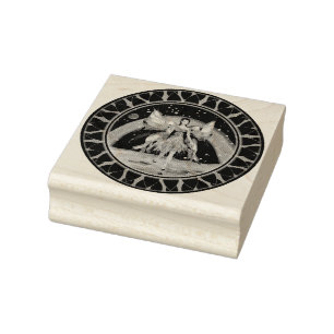 Purple rain fairy rubber stamp