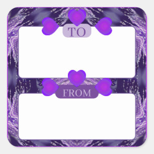 Purple rain fairy  square sticker