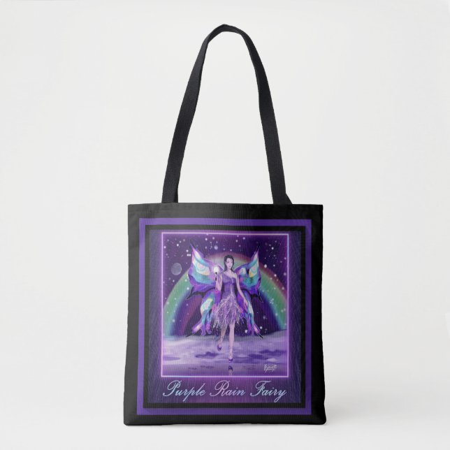 Purple rain Fairy Tote Bag (Front)