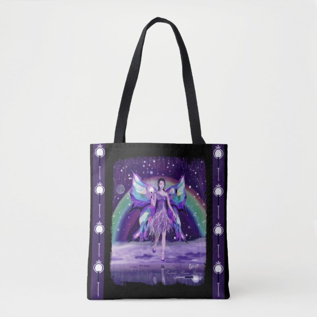 Purple rain Fairy Tote Bag (Front)