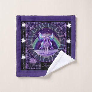 Purple Rain fairy Wash Cloth