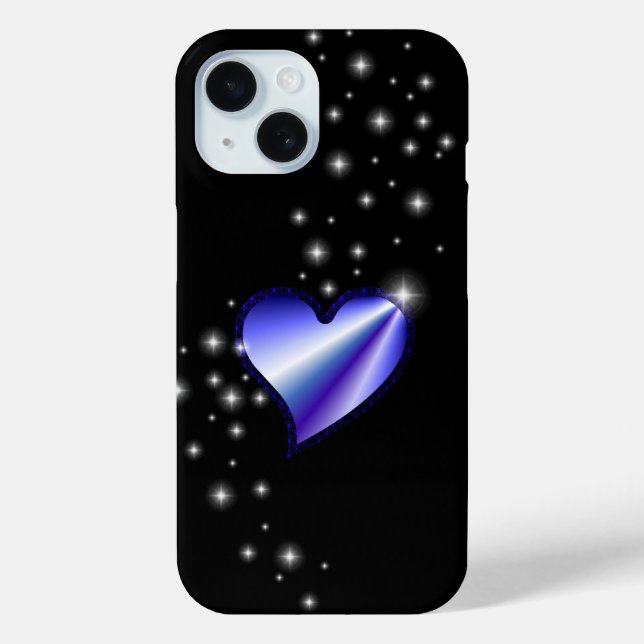 Purple Rainbow Heart with Stars Case-Mate iPhone Case (Back)
