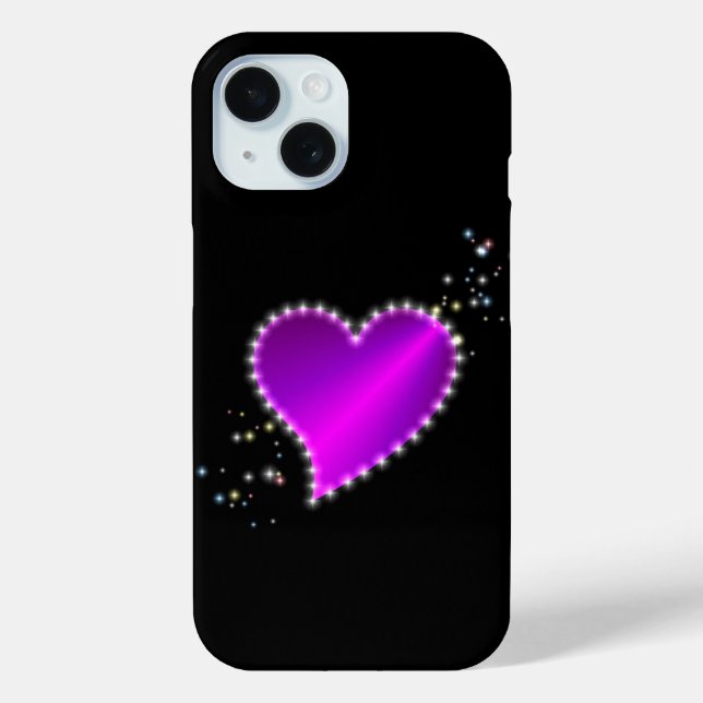 Purple Rainbow Heart with Stars Case-Mate iPhone Case (Back)