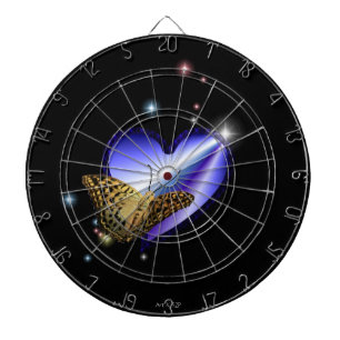 Purple Rainbow Heart with Stars Dartboard