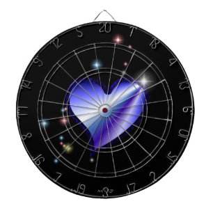 Purple Rainbow Heart with Stars Dartboard