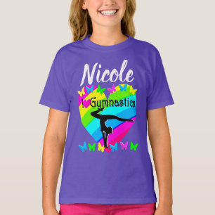 PURPLE RAINBOW I LOVE GYMNASTICS DESIGN T-Shirt