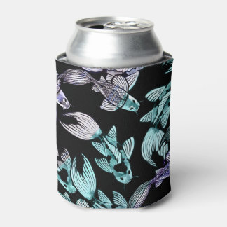 Purple Rainbow Koi Pond Art Kois Fish pattern Can Cooler