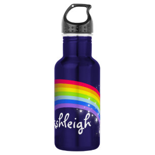 Purple rainbow named liberty kids 532 ml water bottle