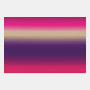 Purple Rainbow ombre set 2 Wrapping Paper Sheet